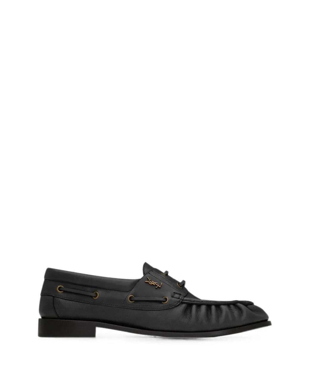 Saint Laurent Black Les Loafers Bateau for men