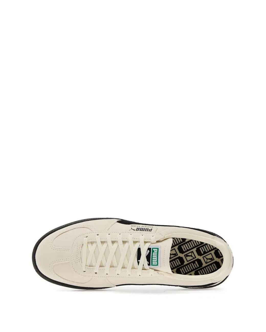 PUMA White Super Team Lace-Up Sneakers