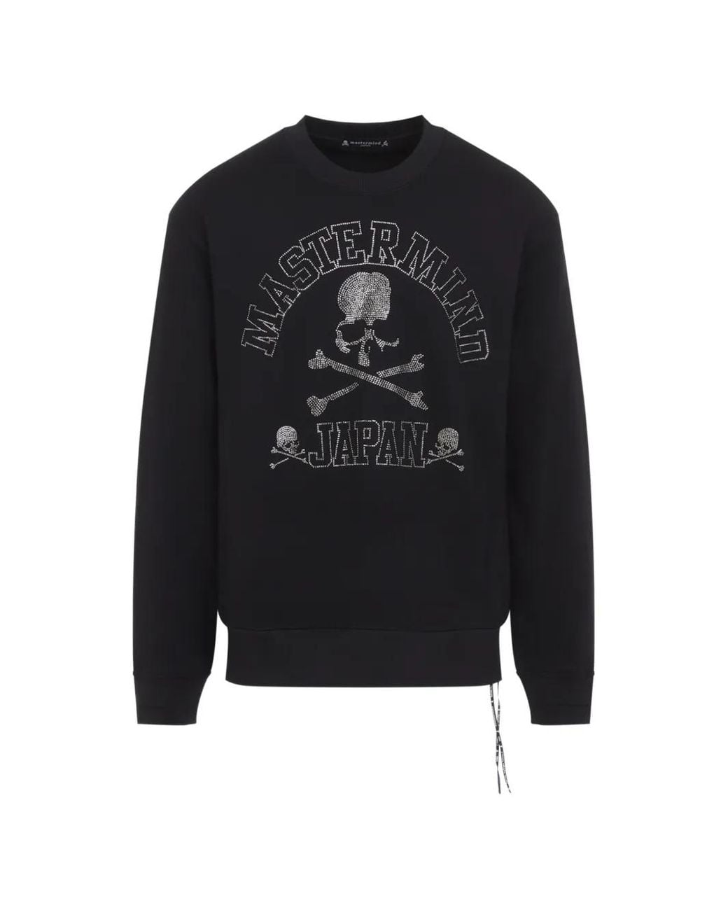 Mastermind Japan Black Rhinestone-Embellished Skull-Motif Sweatshirt for men