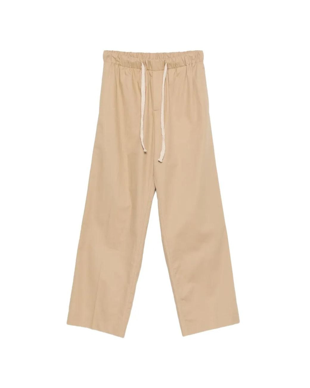 Sandro White Drawstring-Waist Trousers for men