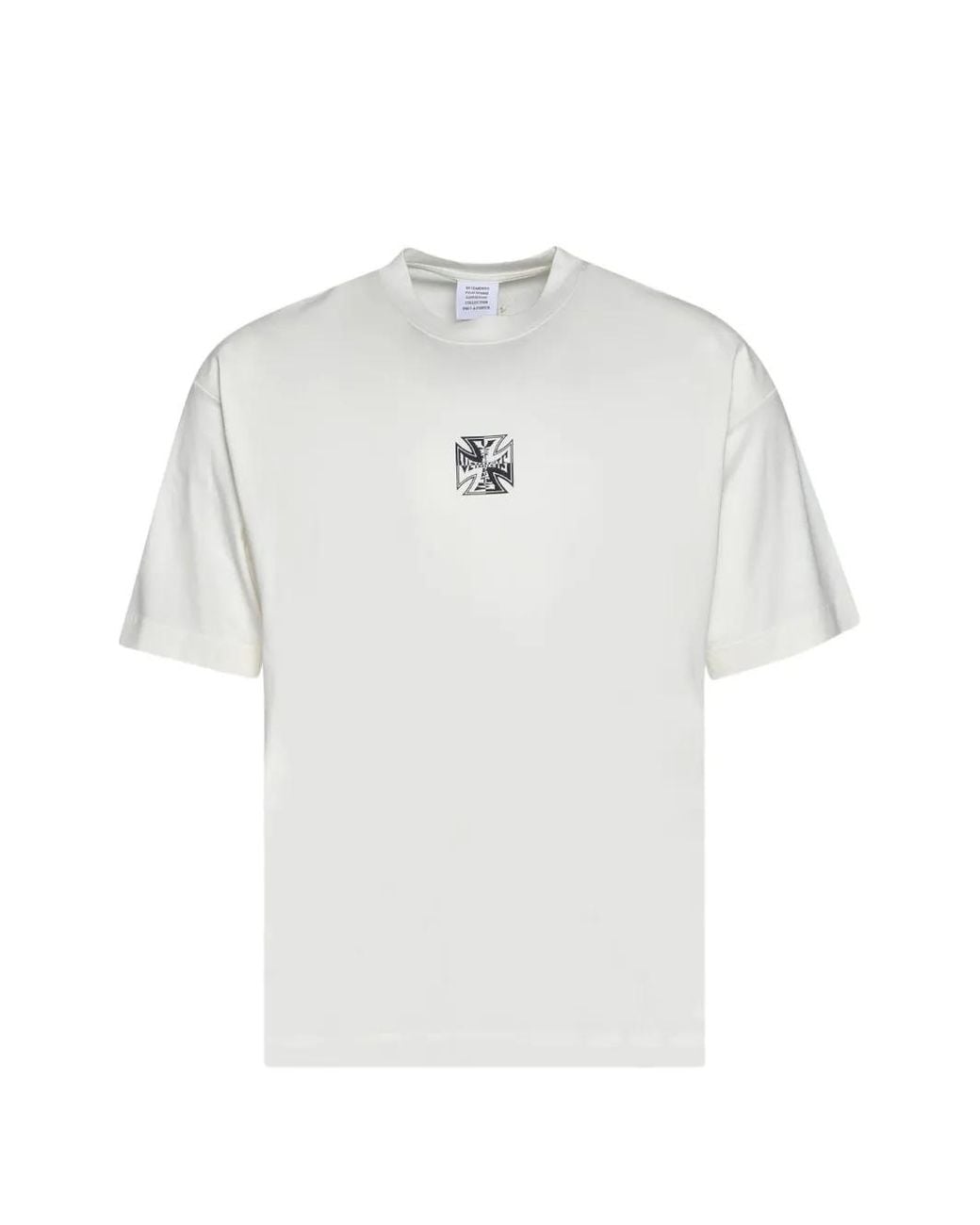 Vetements White Biker Cross-Logo T-Shirt for men