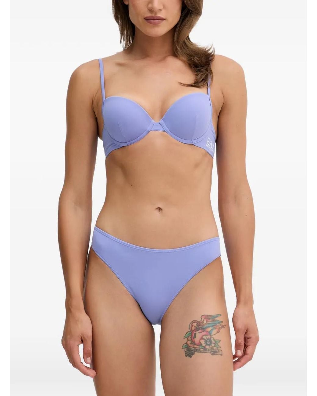 EA7 Bikini Met Logoprint in het Blue