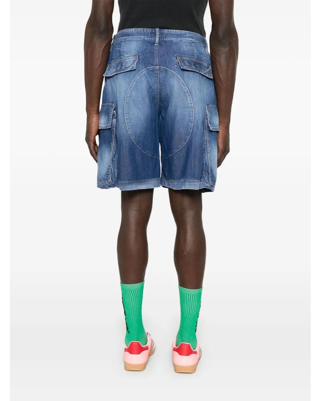 DSquared² Blue Lambskin Biker Jacket for men