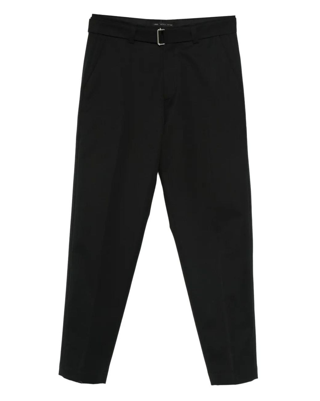 Low Brand Black Belted Trousers for men