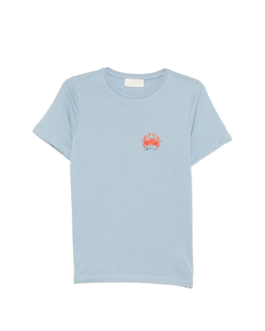 iBlues Blue Graphic-Print Cotton T-Shirt