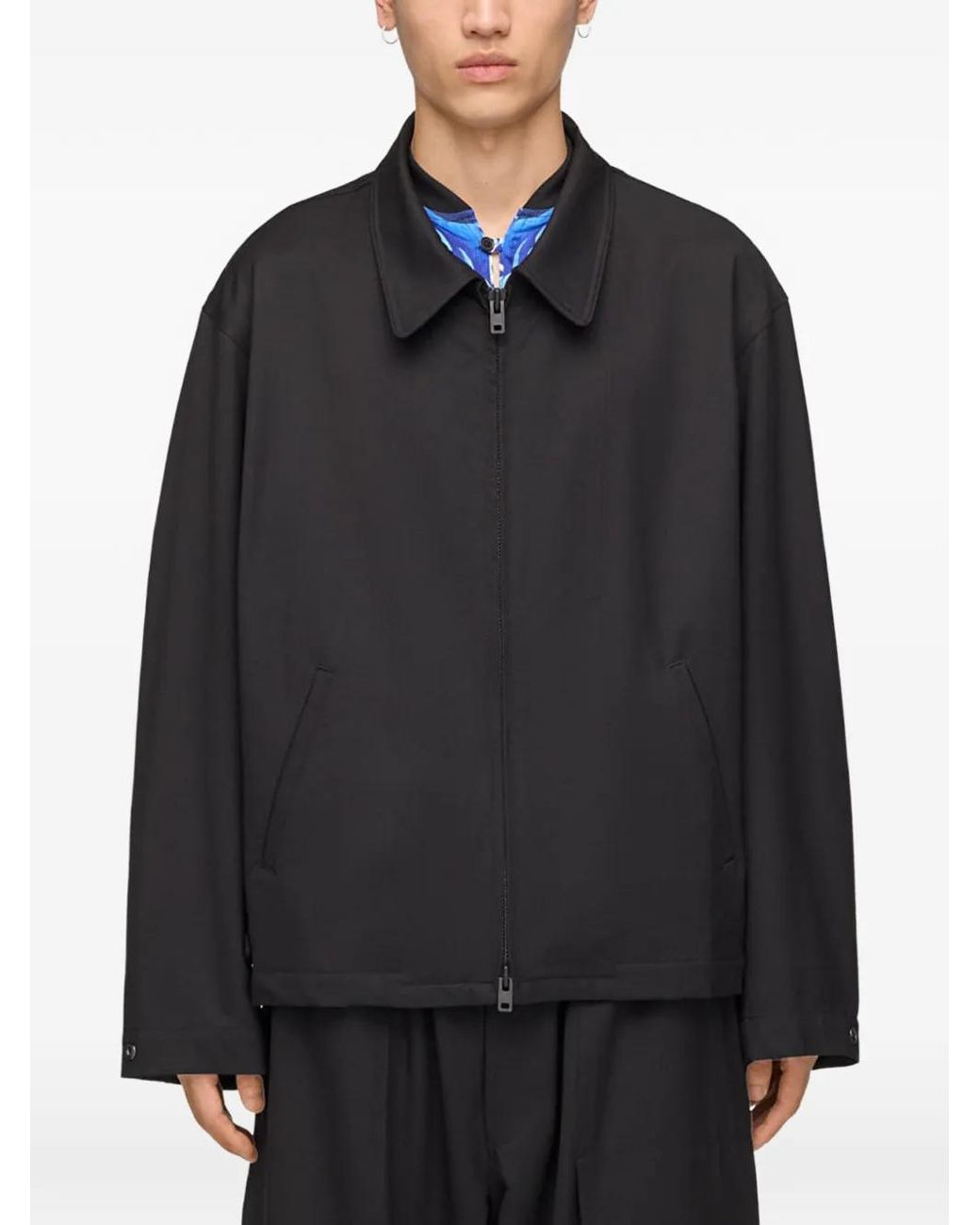 Y-3 Blue Tailored Zip-Up Jacket for men