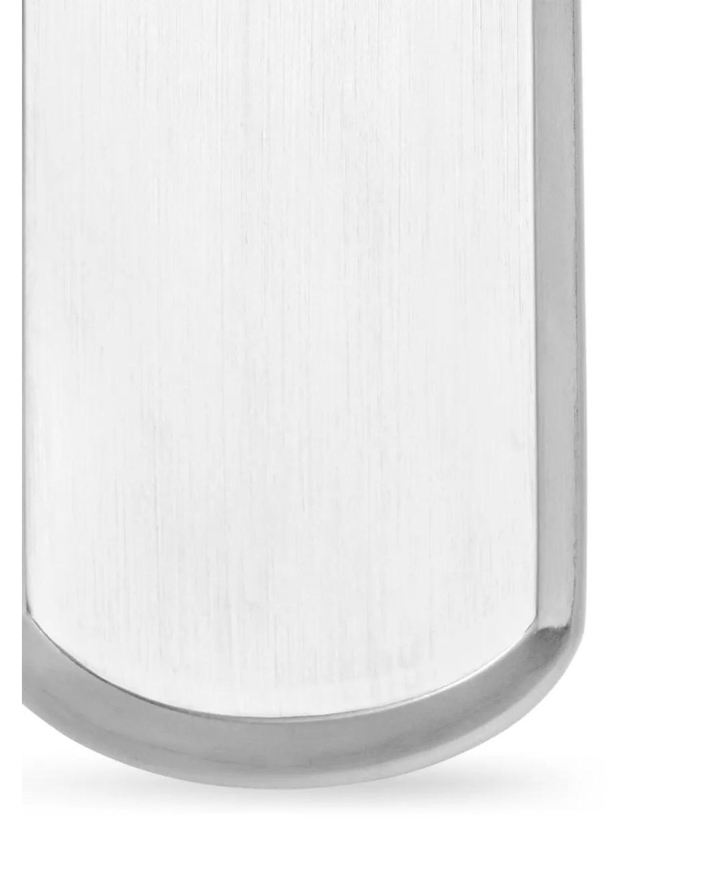 David Yurman White Sterling Chevron Tag (35Mm) for men
