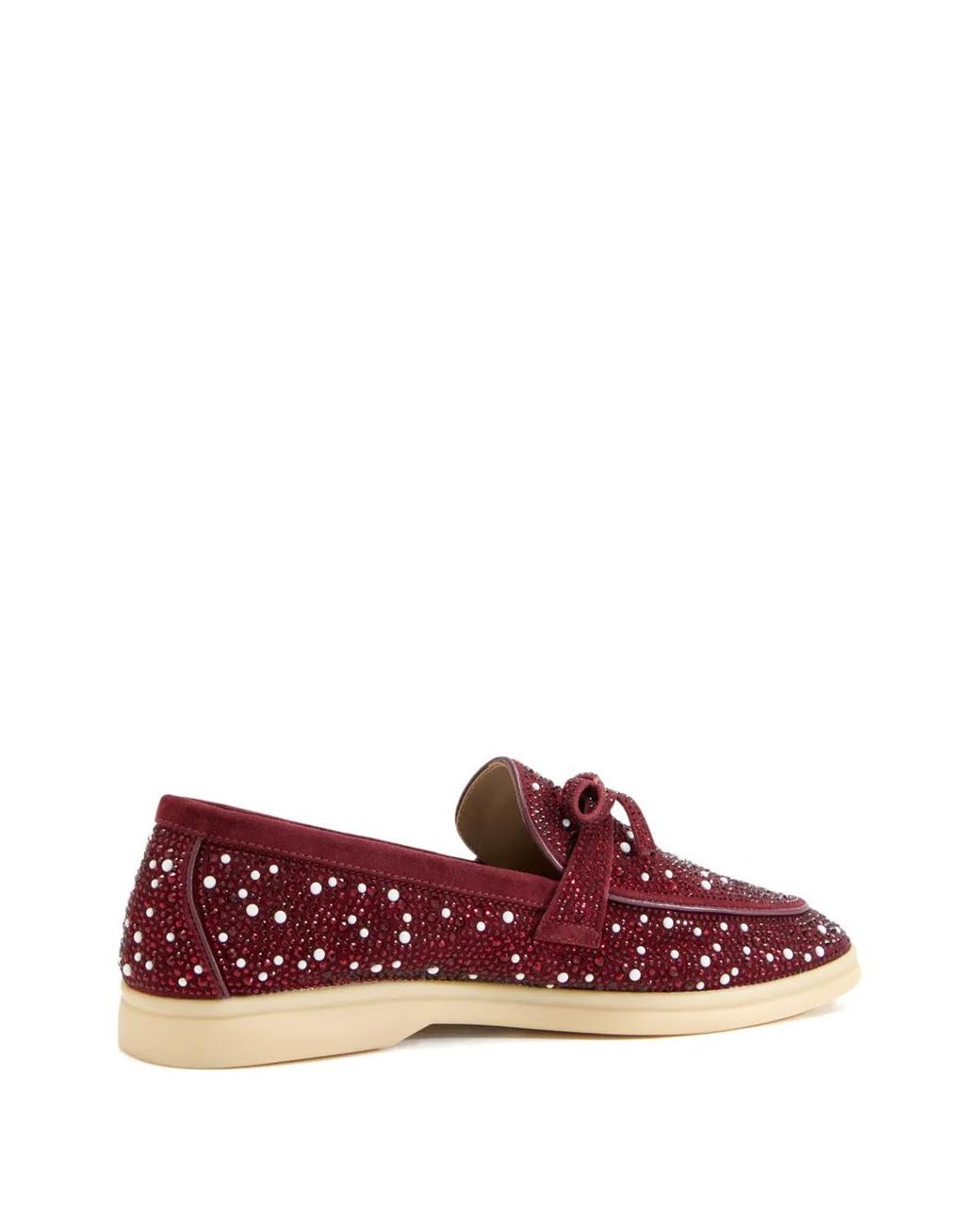 Nicoli Red Aurelia Bow-Embellished Loafers