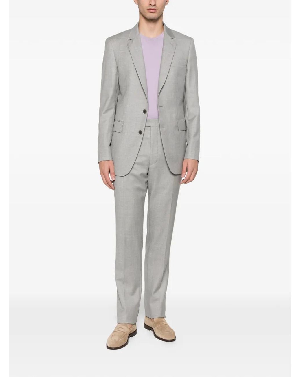 Fursac Gray Two-Piece Wool Suit for men