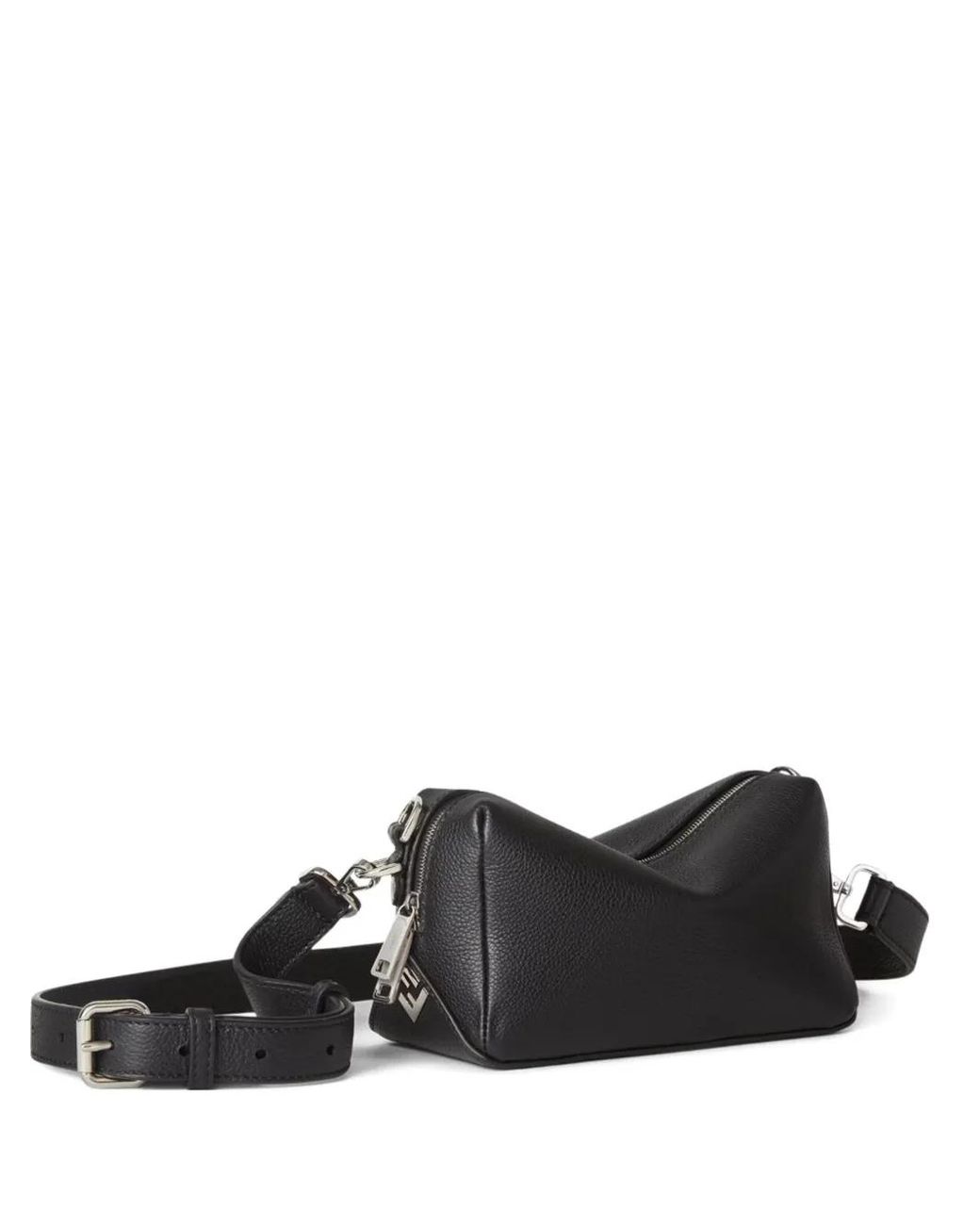 Fendi Black Zip-Fastening Calfskin Shoulder Bag for men
