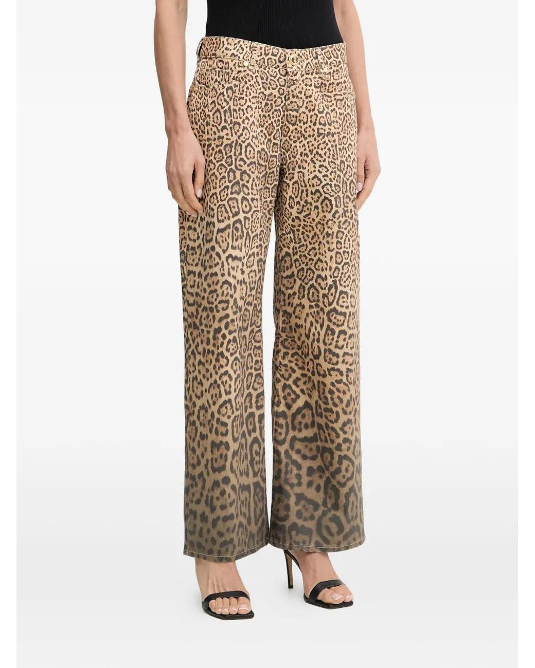 MARCIANO BY GUESS Natural Leopard-Print Jeans