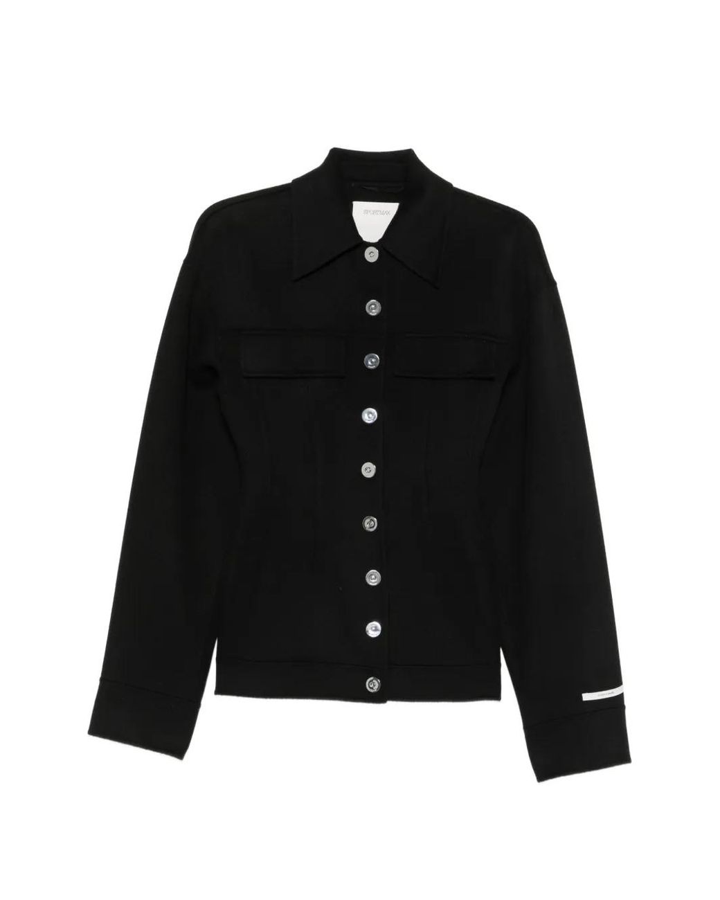 Sportmax Black Veste Boutonnée À Empiècements