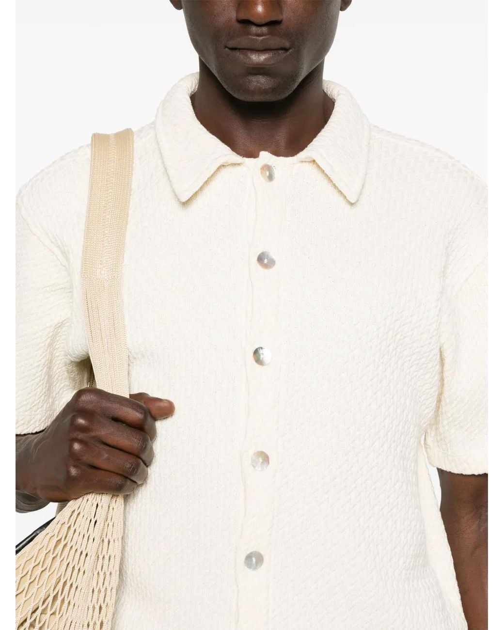 Isa Boulder White Short-Sleeve Shirt for men