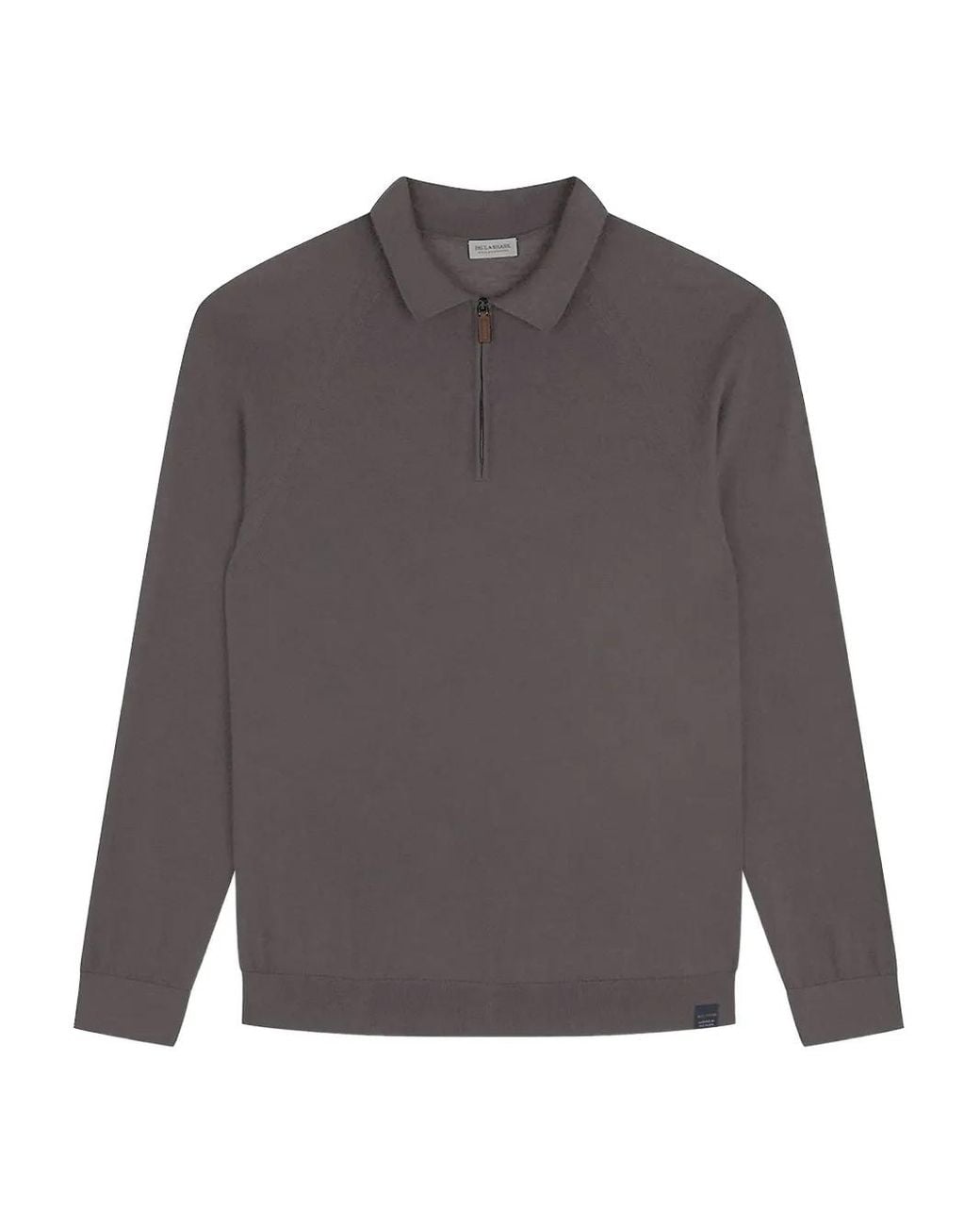 Paul & Shark Gray Zipped Polo Shirt for men