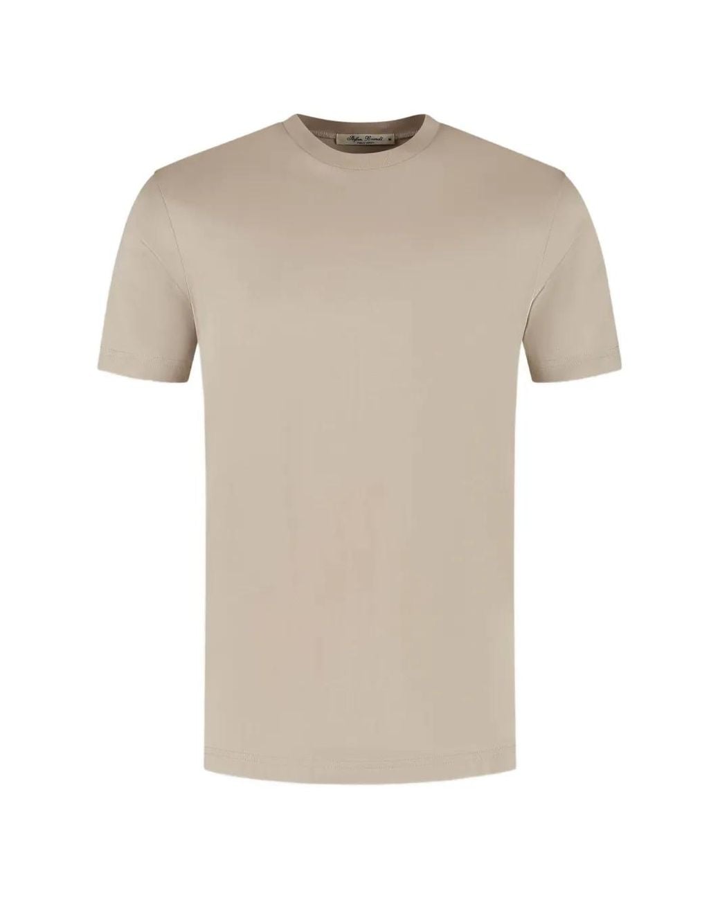 STEFAN BRANDT White Crew-Neck Short-Sleeve T-Shirt for men