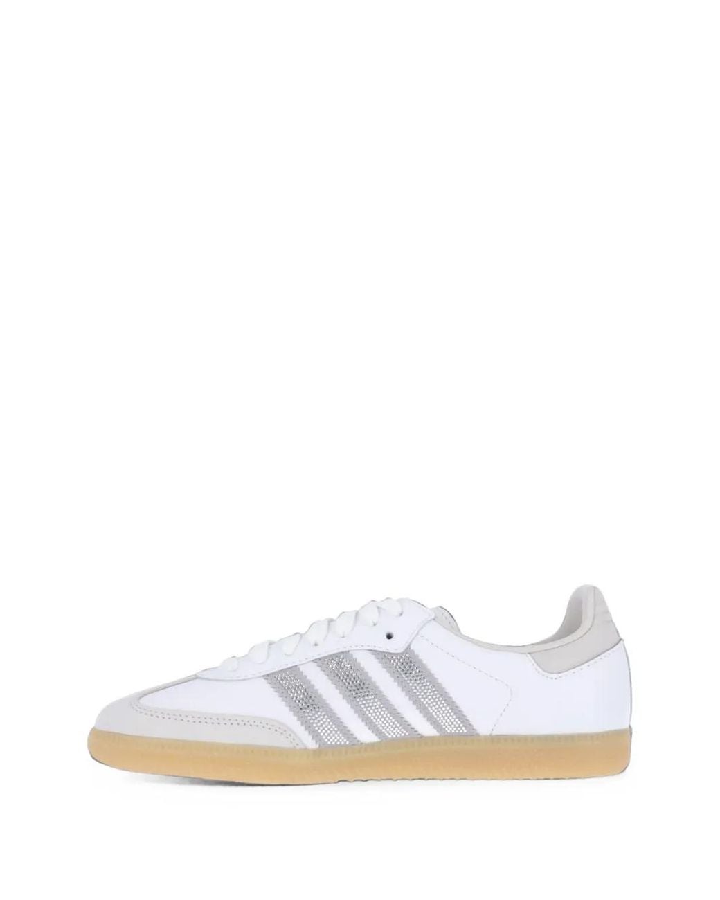 Adidas White Samba Og Crystal-Embellished Sneakers