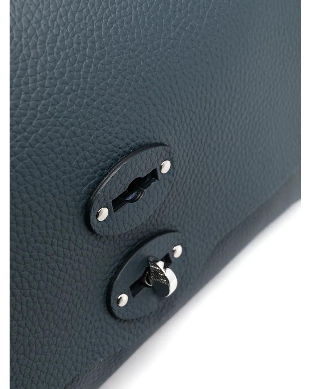 Zanellato Blue Postina Flap Tote Bag