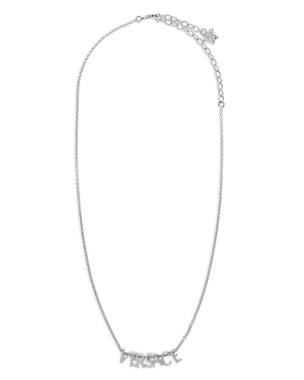 Versace White Halskette Mit Logo