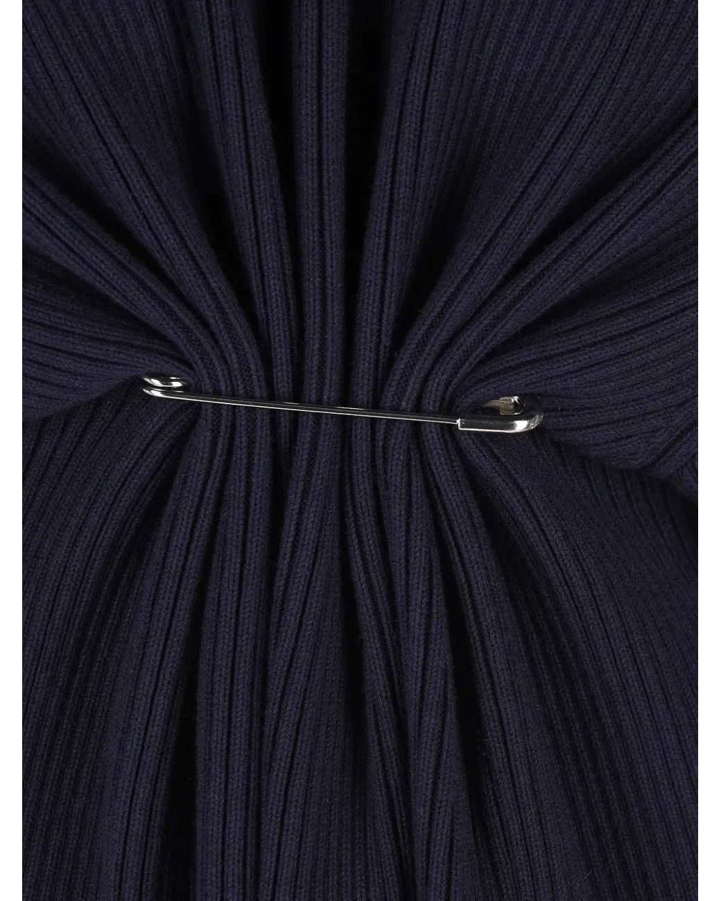 Balenciaga Blue Safety Pin Knitted Mini Dress