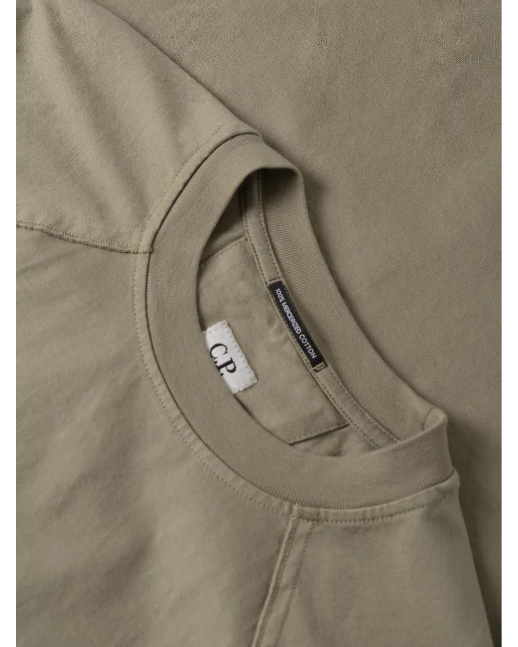 C P Company Green Lens-Detail Raglan-Sleeve T-Shirt for men