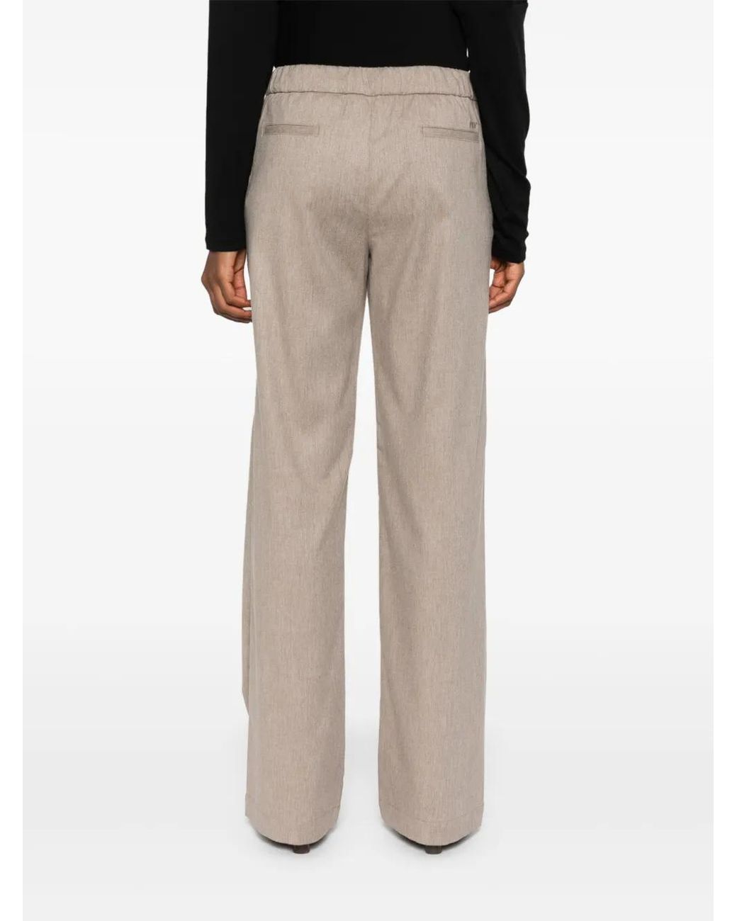 Fay Natural Straight-Leg Trousers