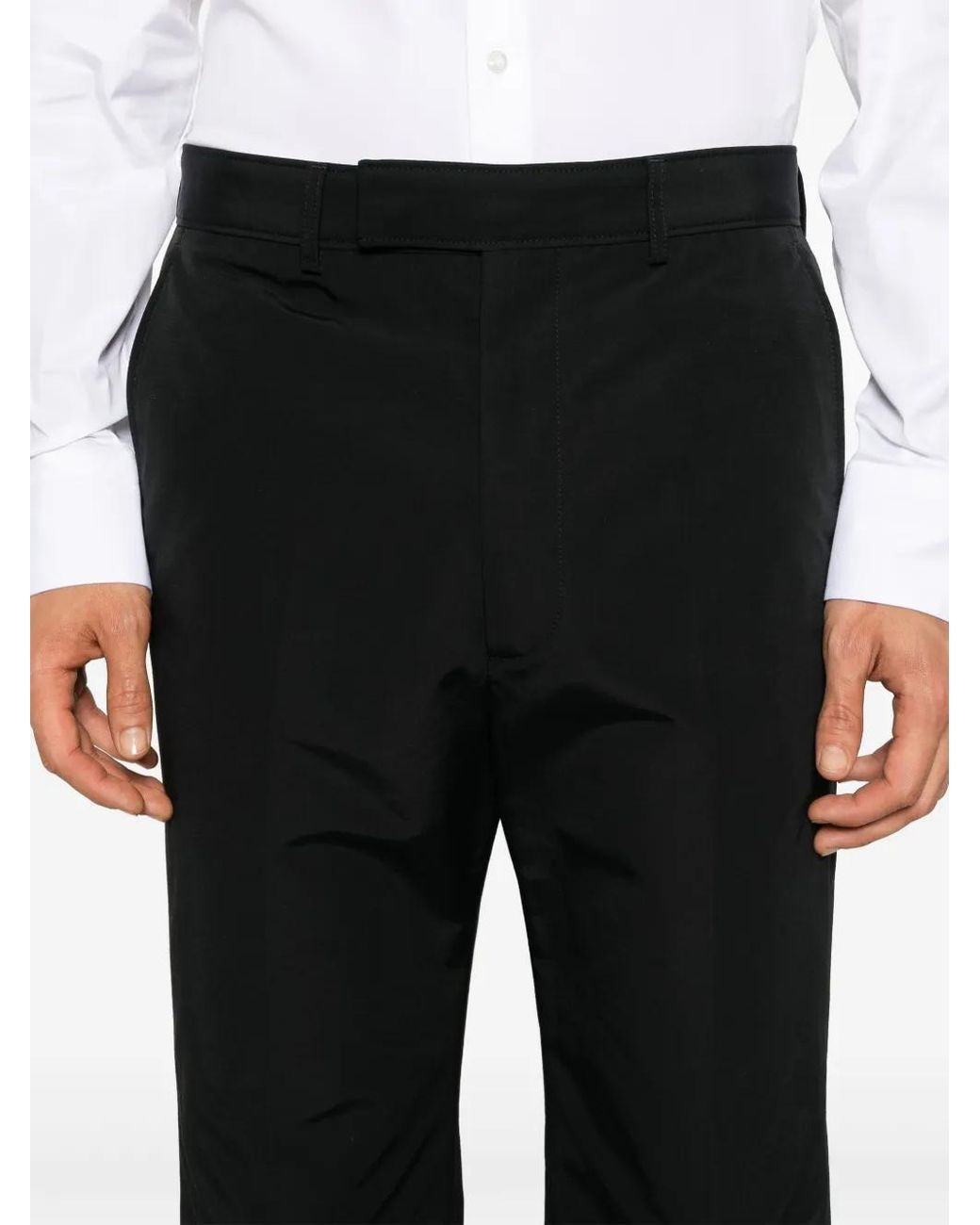 Gucci Black Cotton Blend Trousers for men