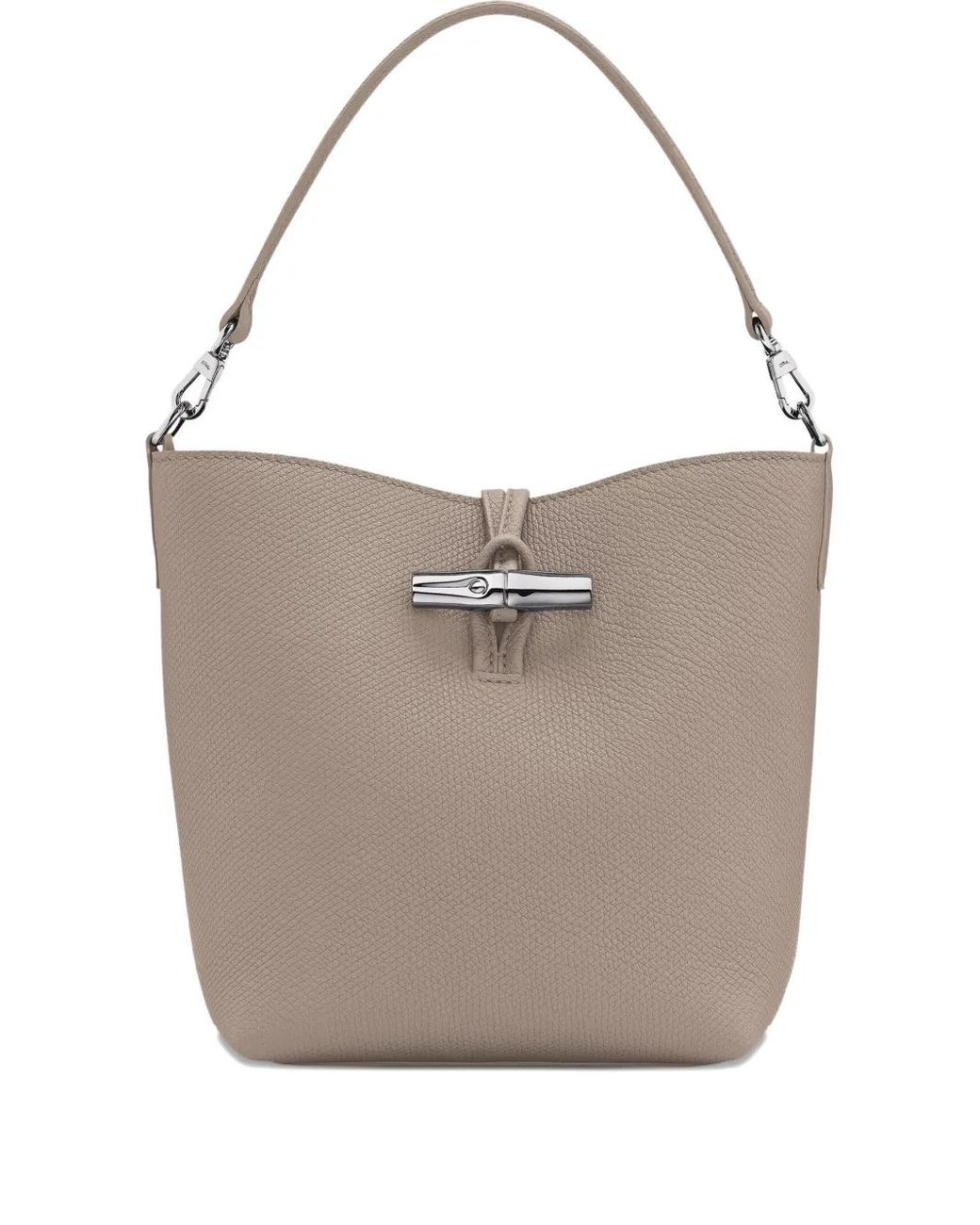Longchamp Gray Roseau Xs Bucket Bag