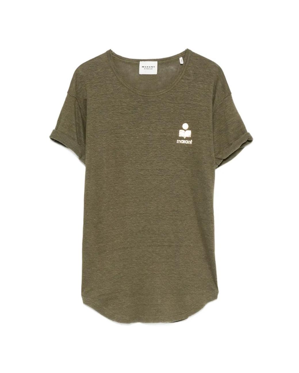 Isabel Marant Green T-Shirt Koldia À Logo Imprimé