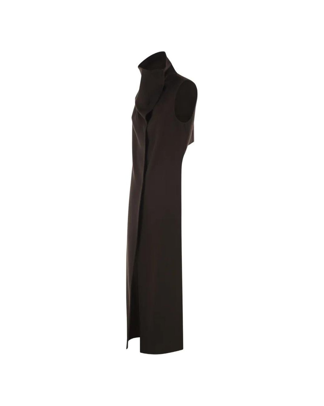 Sportmax Black High-Neck Double-Breasted Coat