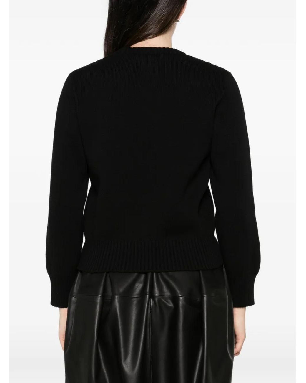 Totême Black Ribbed-Knit Sweater