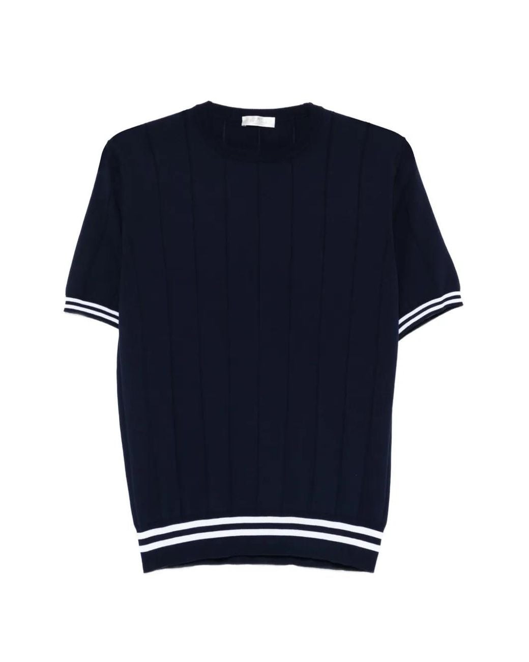 Panicale Gestreept T-Shirt in het Blue voor heren