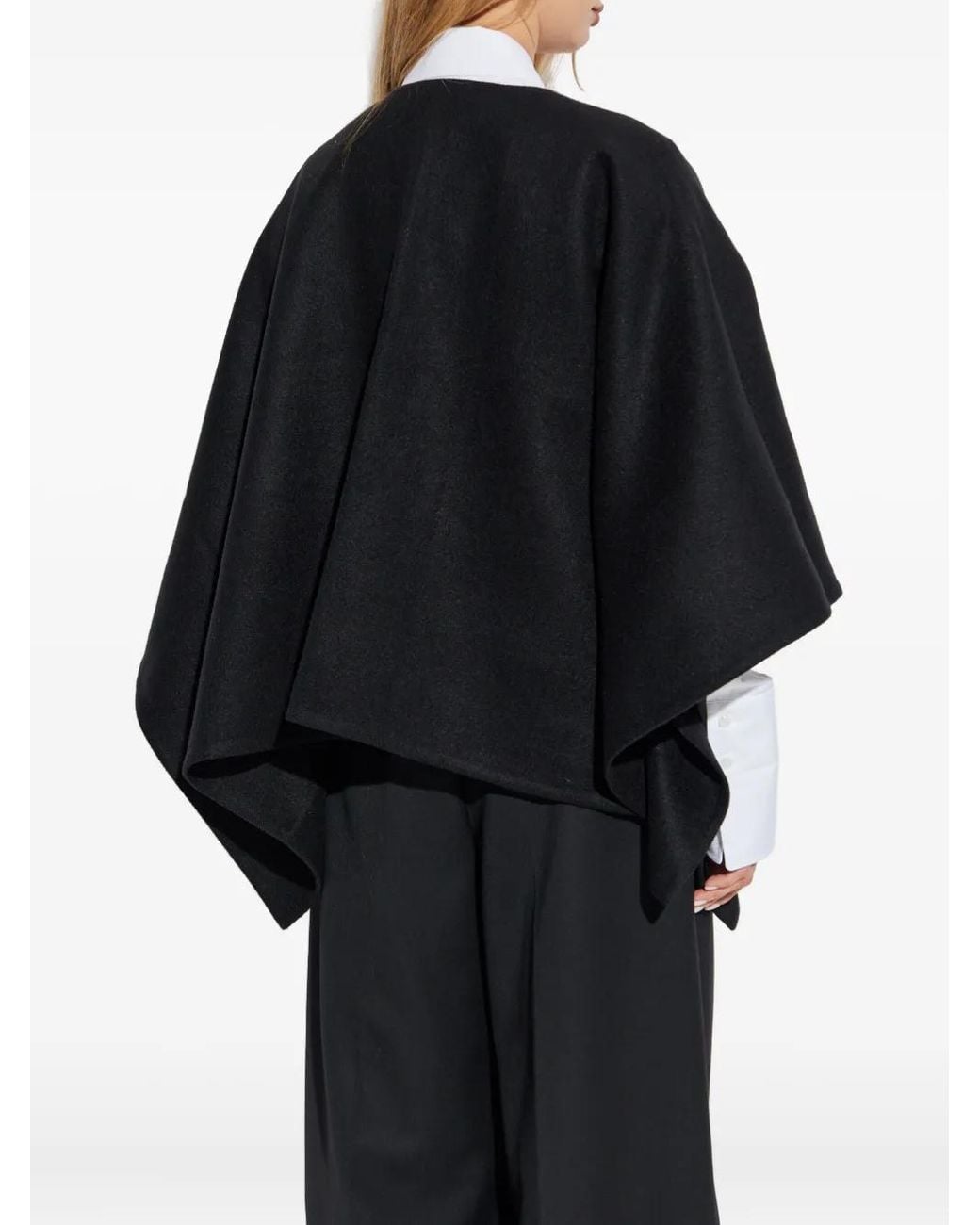 Max Mara Black Wool Cape