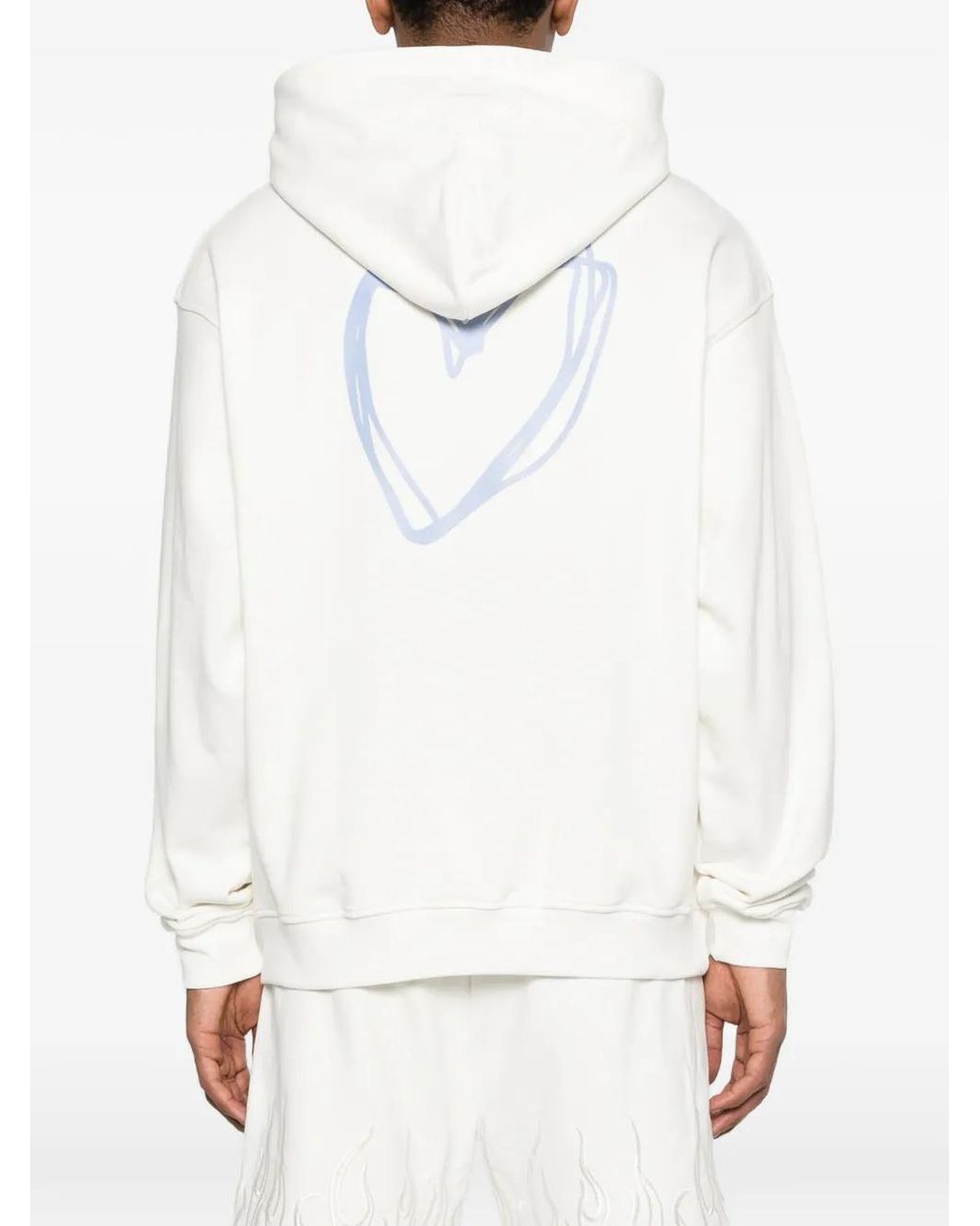 Vision Of Super White Logo-Patch Hoodie for men