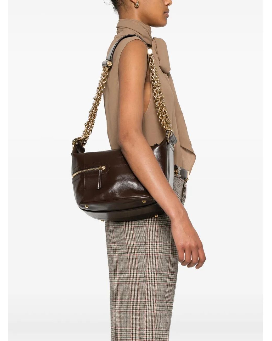 Chloé Brown Camera Chain Shoulder Bag