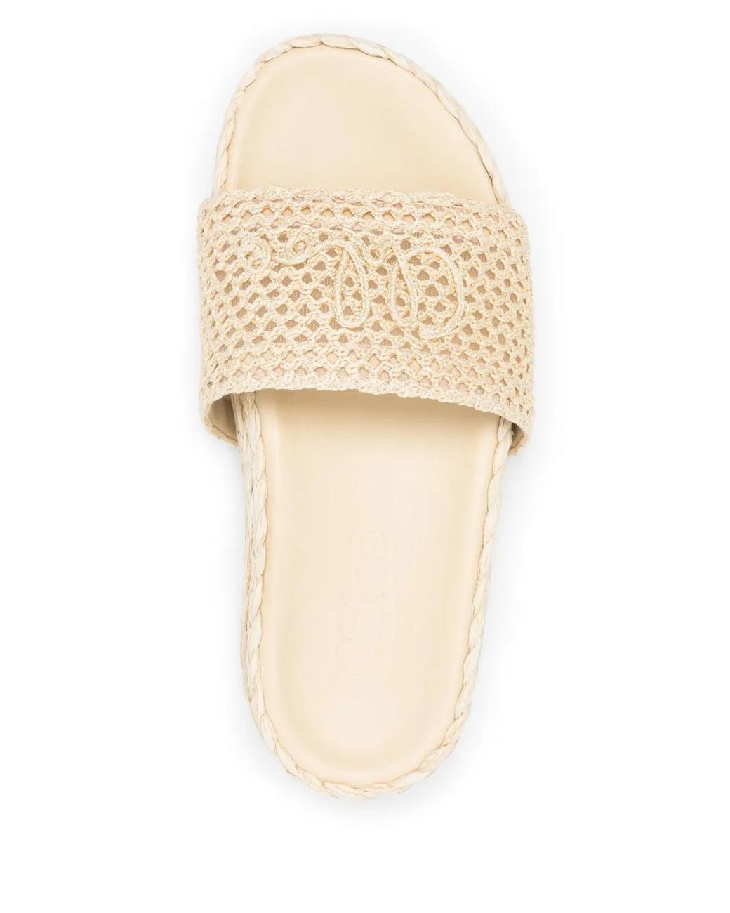 Chloé White Cream Isla Slippers