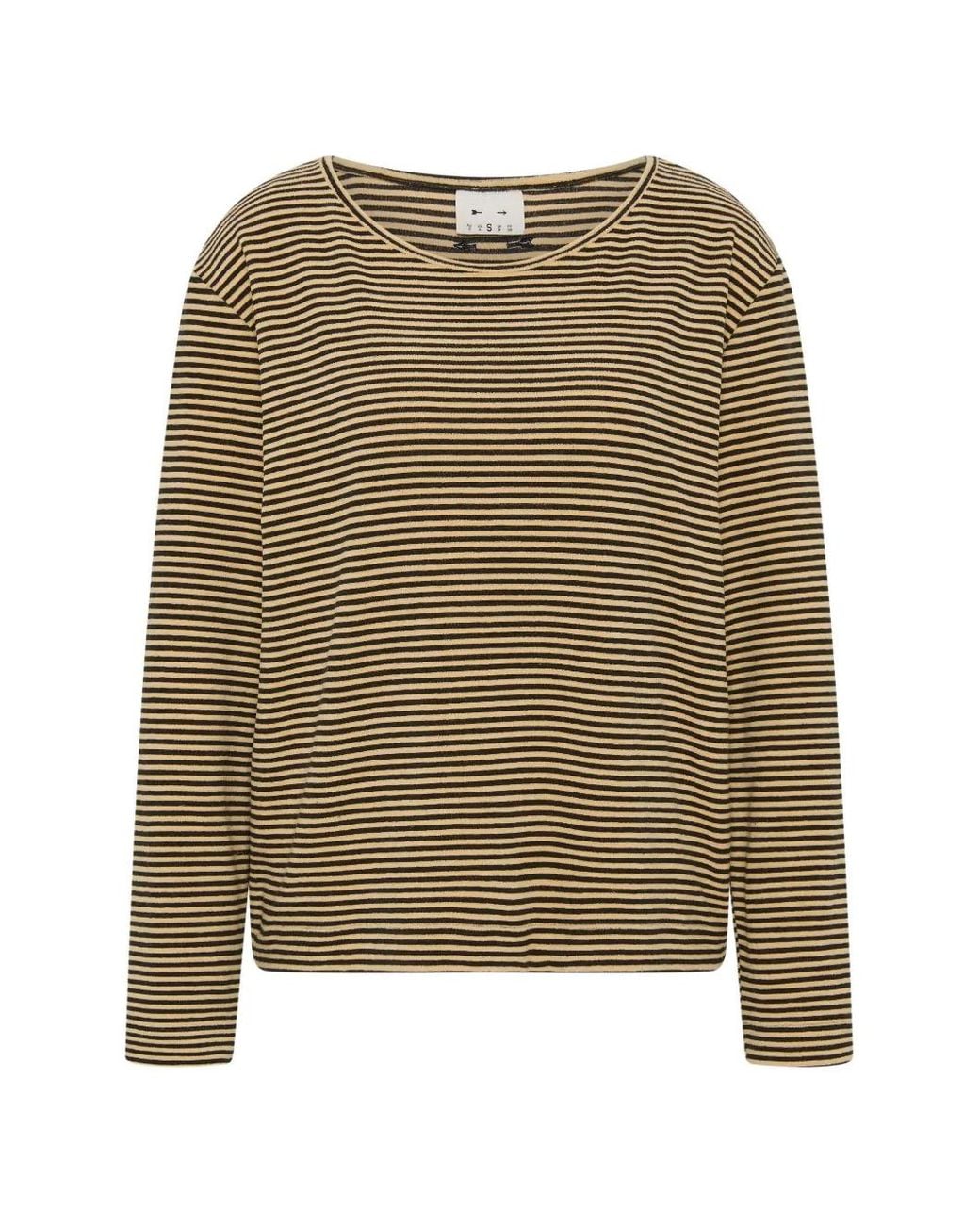 The Upside Natural Santos Rio Striped Long-Sleeve Top