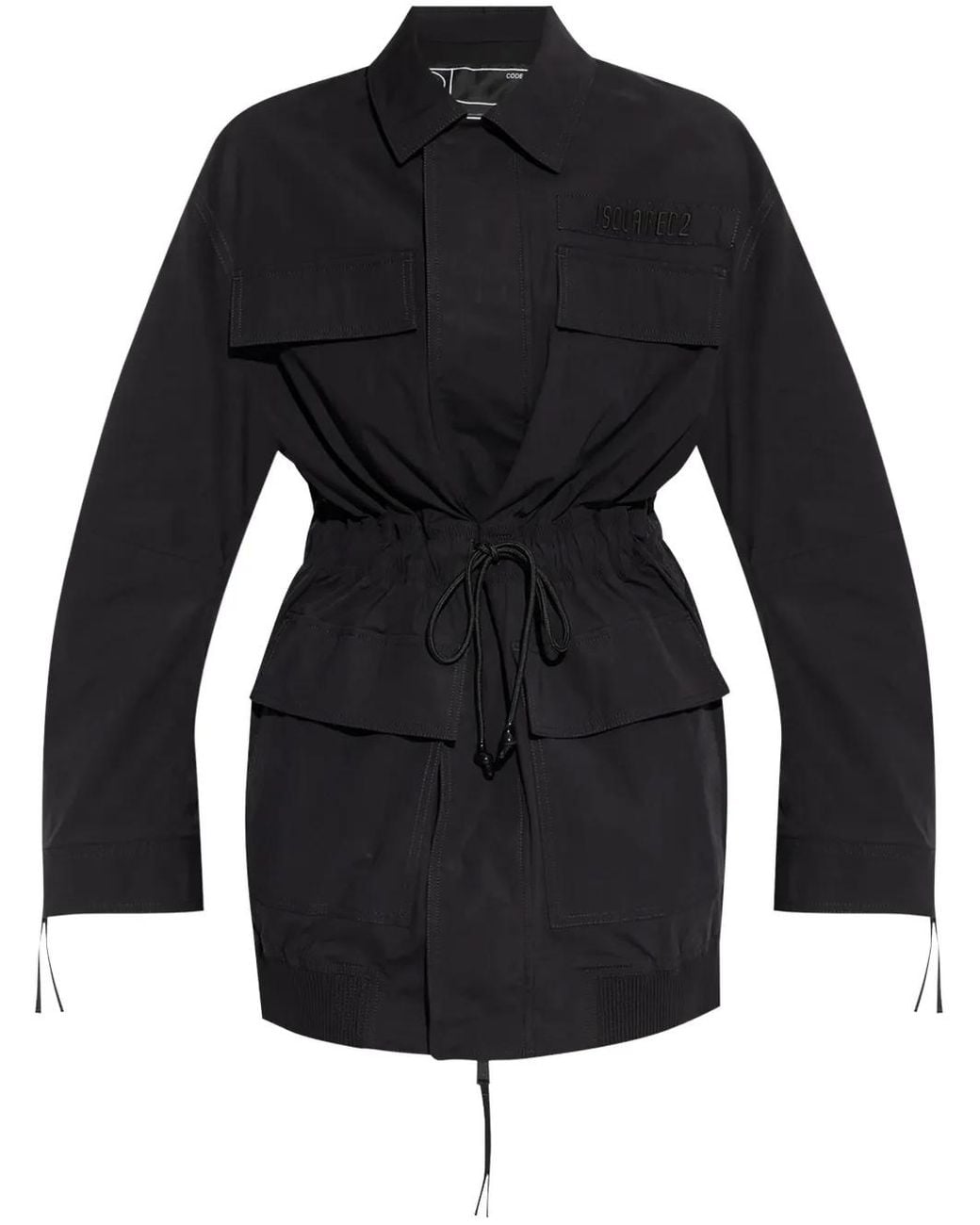 Abrigo Con Logo Bordado DSquared² de color Black