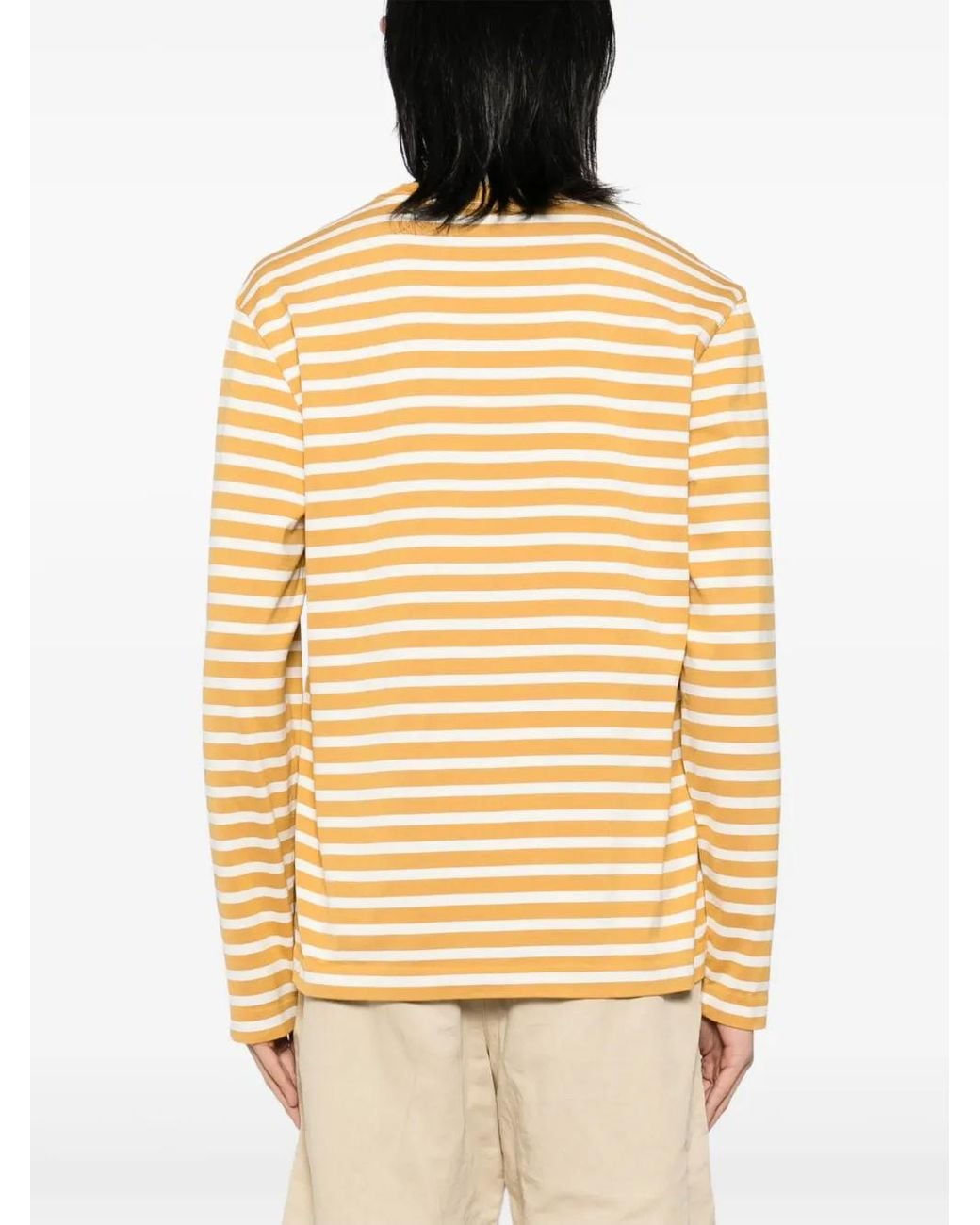 Maison Kitsuné Natural Bold Fox Head Patch Regular Marin T-Shirt for men