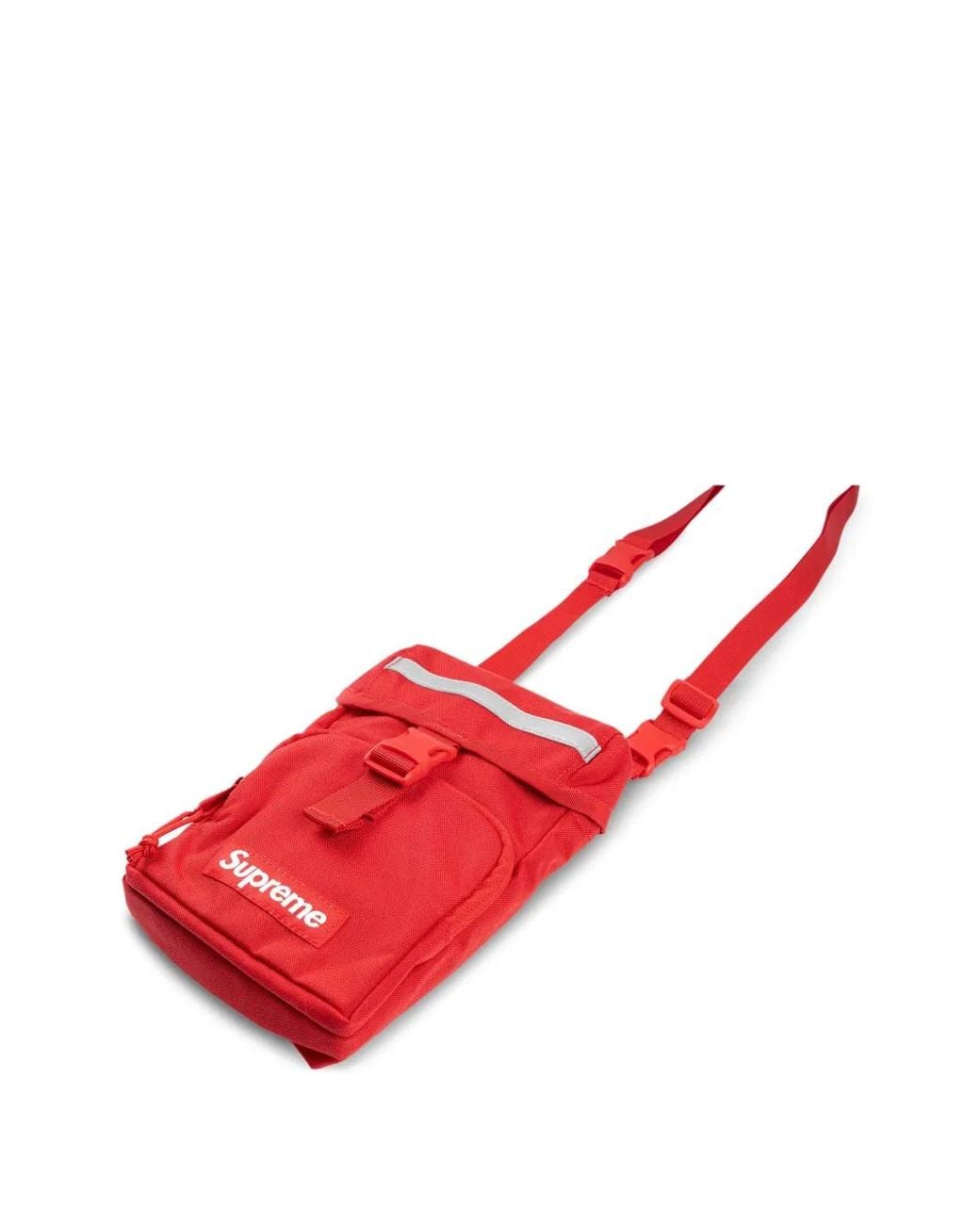 Supreme Red Logo-Patch Camera Bag for men