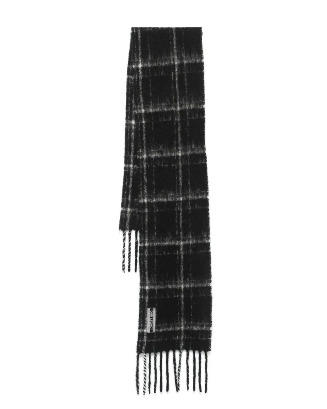 Our Legacy Black Plaid Scarf