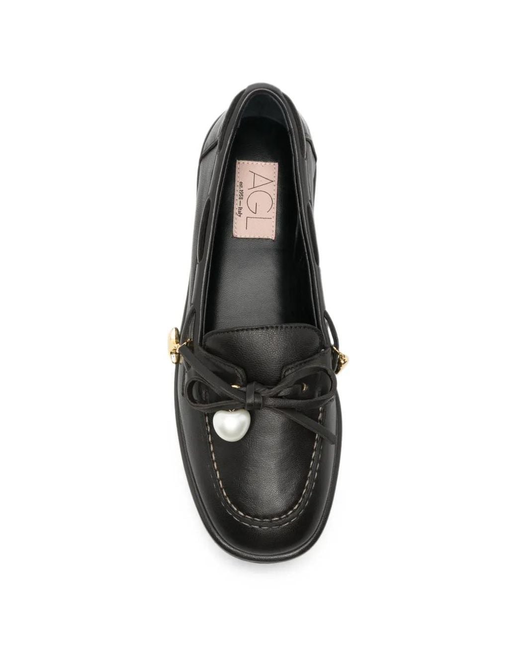 Agl Attilio Giusti Leombruni White Charmy Charms Boat Shoes