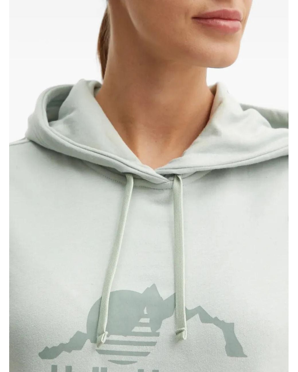 Helly Hansen Gray Logo-Print Drawstring Hood