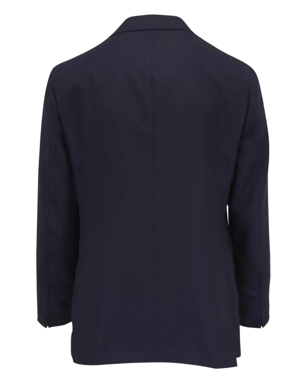 Kiton Blue Cashmere Blazer for men