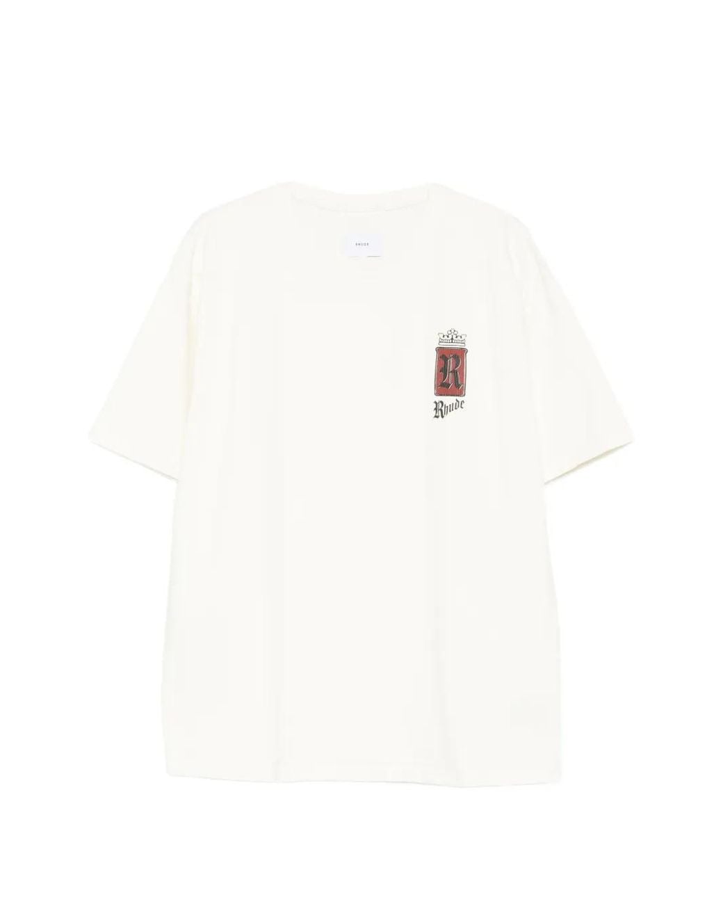 Rhude White Logo Graphic T-Shirt for men