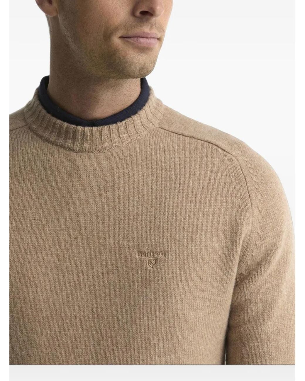 Barbour Natural Newtown Crew Neck Jumper for men