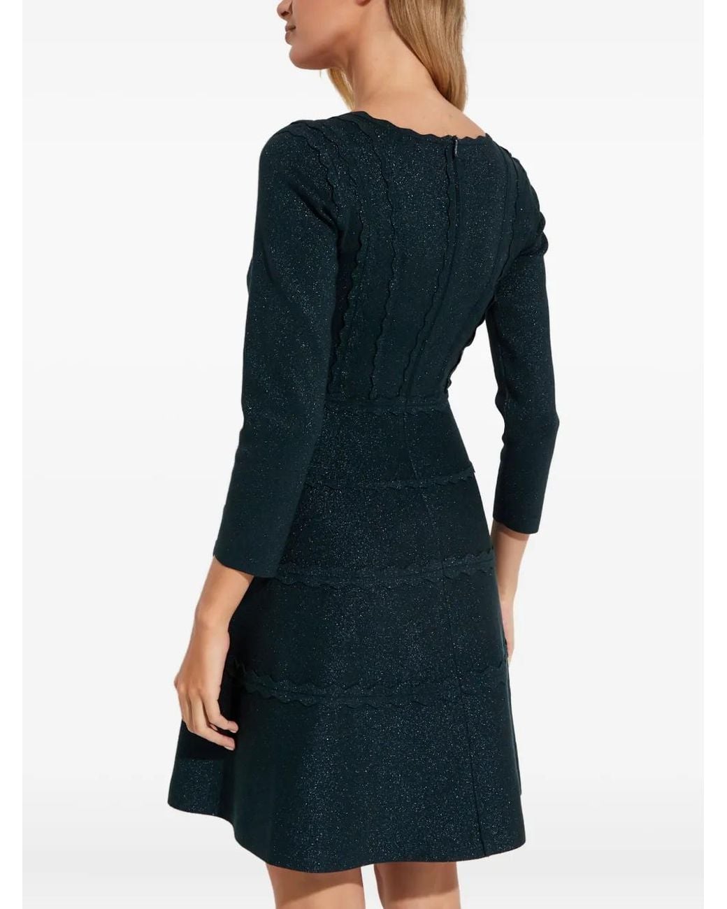 Needle & Thread Mini-Jurk Met V-Hals in het Blue