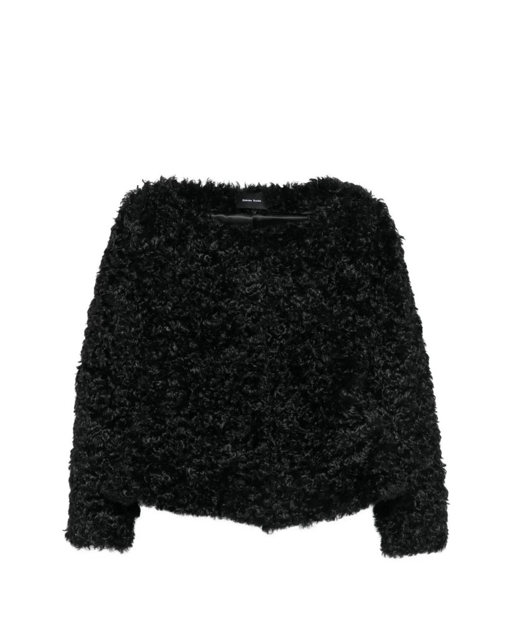 Simone Rocha Black Boat-Neck Jacket