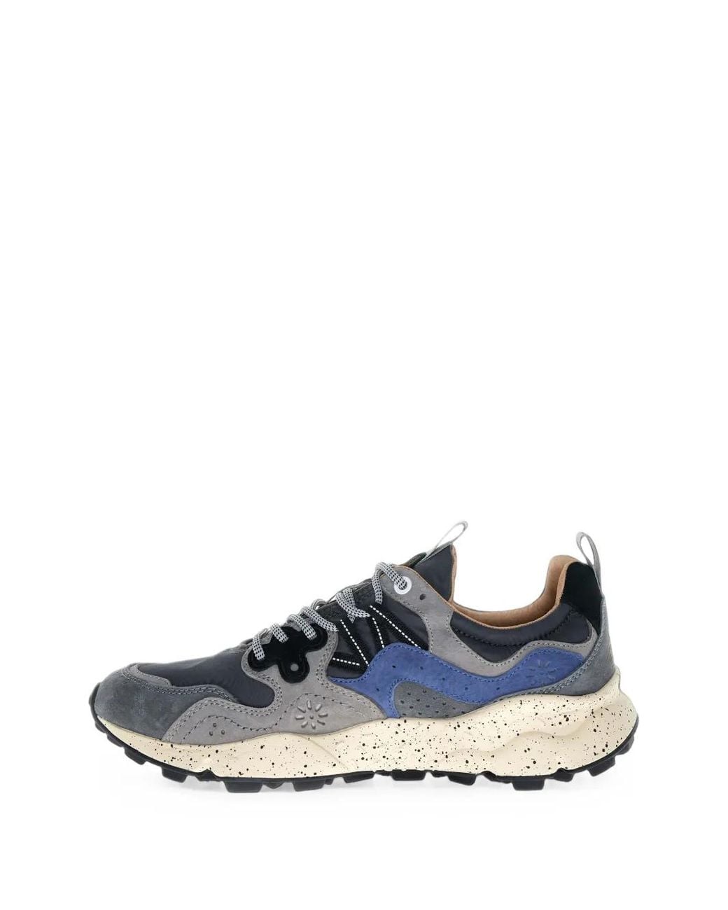 Flower Mountain Blue Yamano 3 Suede-Panelled Sneakers for men
