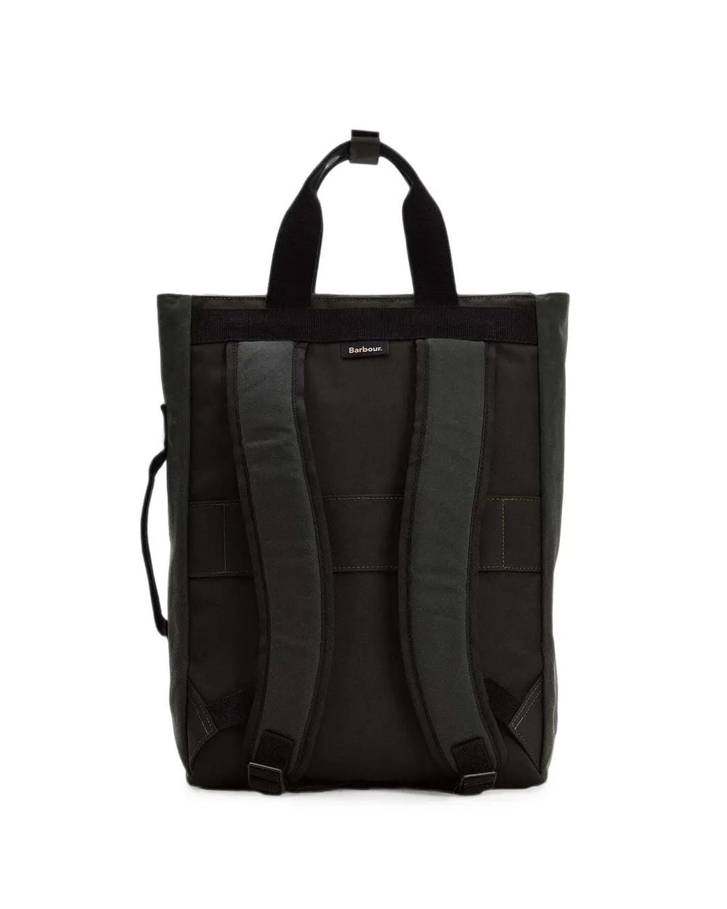 Barbour Black Field Waxed Backpack for men