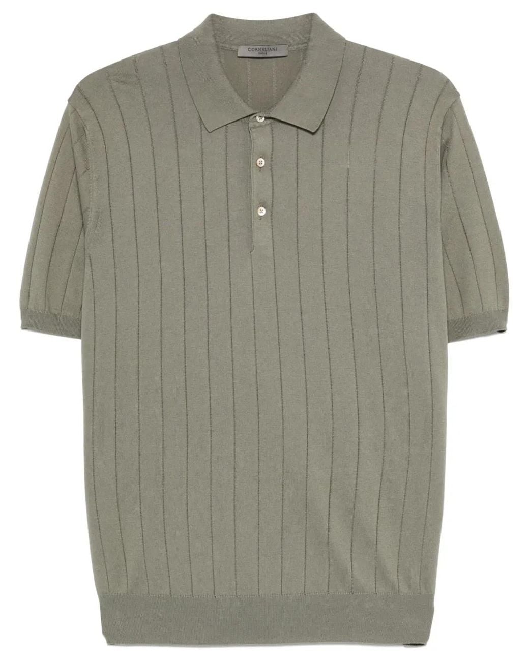 Corneliani Gray Cotton Polo Shirt for men